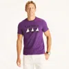 Nautica Mens Keep Calm Graphic T-shirt In Purple