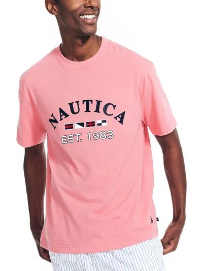 Nautica Mens Knit Graphic T-shirt In Multi