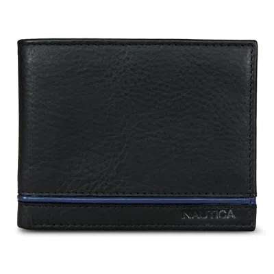 Nautica Mens Leather Bifold Wallet