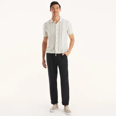 Nautica Mens Linen Drawstring Pant In Black