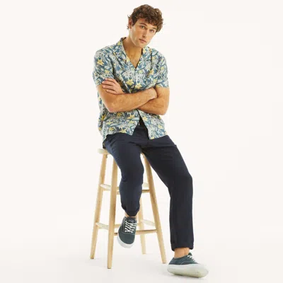 Nautica Mens Linen Drawstring Pant In Multi