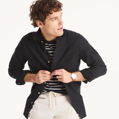 Nautica Mens Linen Shirt In Black