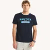 Nautica Mens Logo Graphic T-shirt In Black