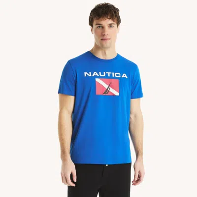 Nautica Mens Logo Graphic T-shirt In Multi