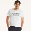 Nautica Mens Logo Graphic T-shirt In White