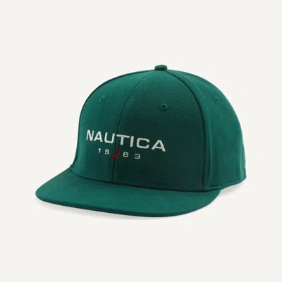 Nautica Mens Logo Knit Hat In Green