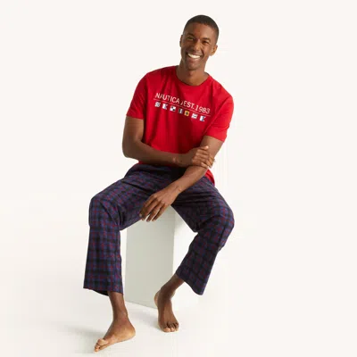 Nautica Mens Logo Sleep T-shirt In Multi