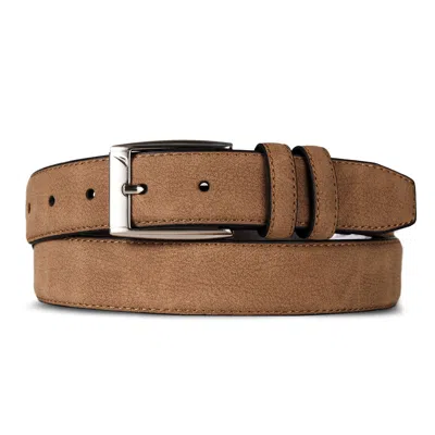 Nautica Mens Logo Suede Belt In Multi