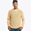 Nautica Mens Long-sleeve Henley Sweater In Multi