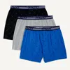 Nautica Mens Loose Knit Boxer, 3-pack In Blue