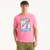Nautica Mens Mediterranean Cruise Graphic T-shirt In Pink