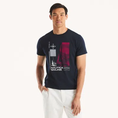 Nautica Mens Modern Sailing Graphic T-shirt