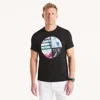 Nautica Mens Modern Sailing Graphic T-shirt In Black