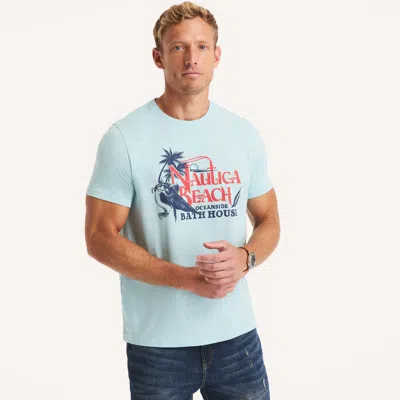Nautica Mens Mussel Beach Graphic T-shirt In Multi