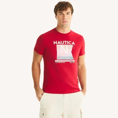 Nautica Mens N83 Graphic T-shirt In Red