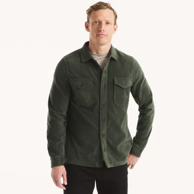 Nautica Mens Nautex Fleece Button-up Shirt In Green