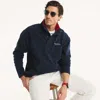 Nautica Mens Nautex Fleece Mock-neck Pullover In Blue