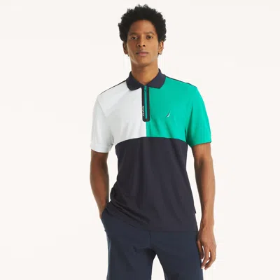 Nautica Mens Navtech Classic Fit Colorblock Polo In Multi