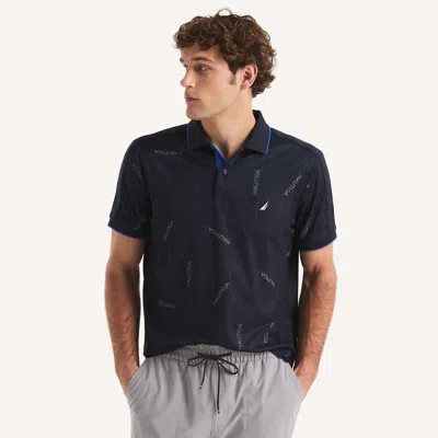 Nautica Mens Navtech Classic Fit Polo In Blue