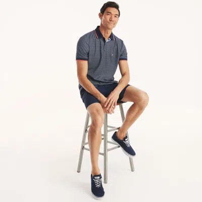 Nautica Mens Navtech Classic Fit Printed Golf Polo In Multi
