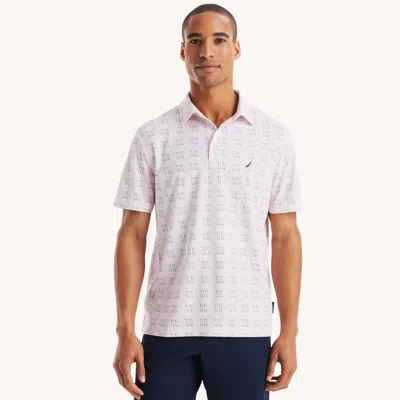 Nautica Mens Navtech Classic Fit Printed Golf Polo In Multi