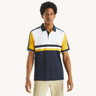 Nautica Mens Navtech Colorblock Classic Fit Polo In Blue