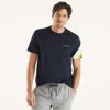 Nautica Mens Navtech Crewneck T-shirt In Blue