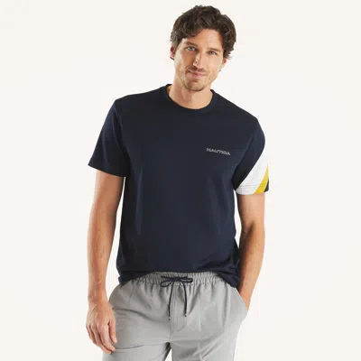 Nautica Mens Navtech Crewneck T-shirt In Blue