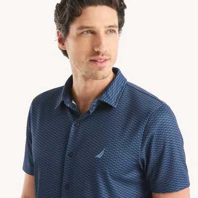 Nautica Mens Navtech Printed Classic Fit Polo