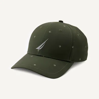 Nautica Mens Navtech Printed Hat In Green