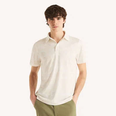 Nautica Mens Navtech Printed Performance Polo In Neutral