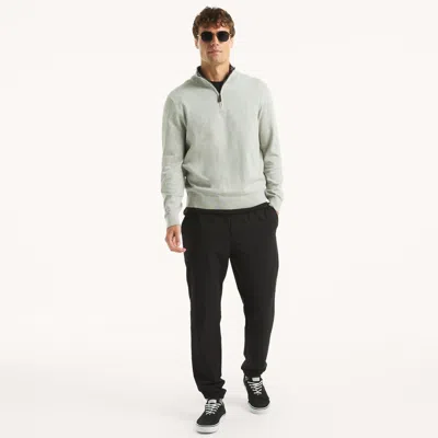Nautica Mens Navtech Quarter-zip Sweater In Gray