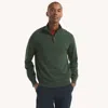 Nautica Mens Navtech Quarter-zip Sweater In Green