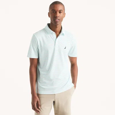 Nautica Mens Navtech Striped Classic Fit Polo