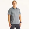 Nautica Mens Navtech Striped Polo In Gray
