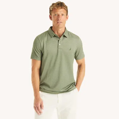 Nautica Mens Navtech Striped Polo In Blue