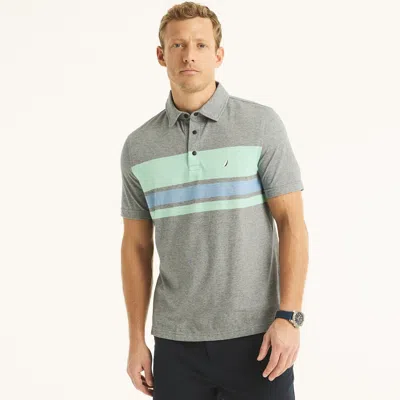 Nautica Mens Navtech Sustainably Crafted Classic Fit Striped Polo In Multi