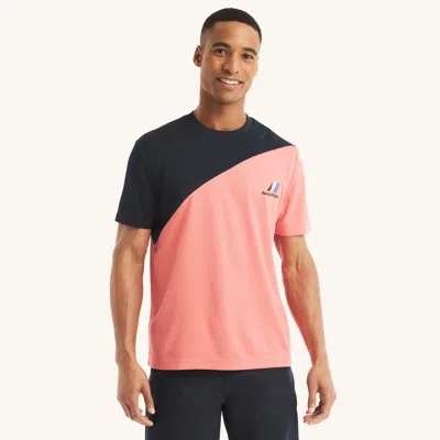 Nautica Mens Navtech Sustainably Crafted Colorblock T-shirt In Multi
