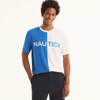 Nautica Mens Navtech Sustainably Crafted Crewneck Logo T-shirt In White