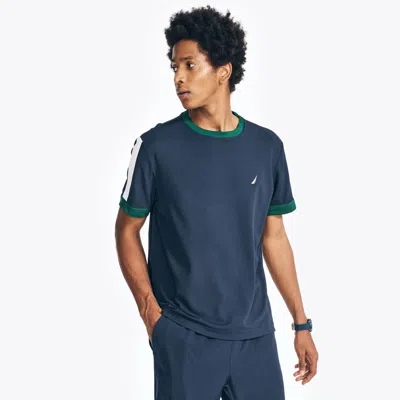 Nautica Mens Navtech Sustainably Crafted Crewneck T-shirt In Blue
