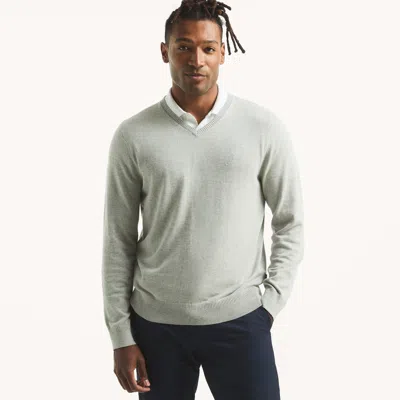Nautica Mens Navtech V-neck Sweater In Gray