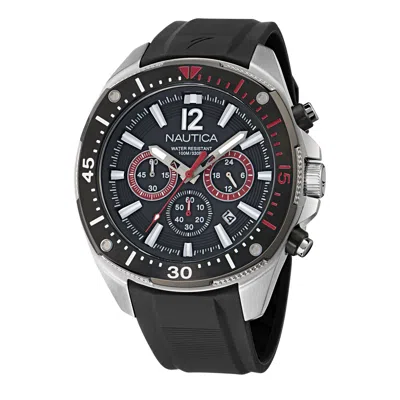 Nautica Mens Nct Blue Sail Chronograph Silicone Watch In Multi