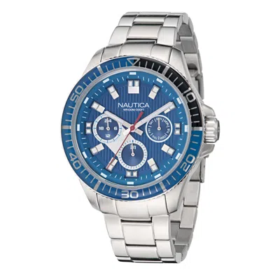 Nautica Mens Nct Windrose Stainless Steel Watch In Multi