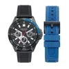 Nautica Mens Nct Windrose Wheat Fiber Watch Box Set In Multi
