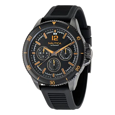 Nautica Mens Nct Windross Wheat Fiber Watch In Black