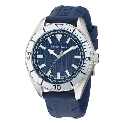 Nautica Mens Nct Windward Silicone Watch In Blue