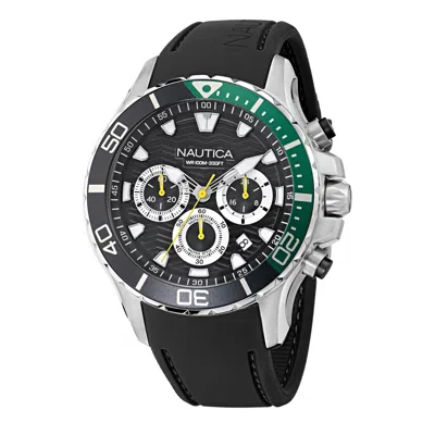 Nautica Mens Nst Chronograph Silicone Watch In Multi
