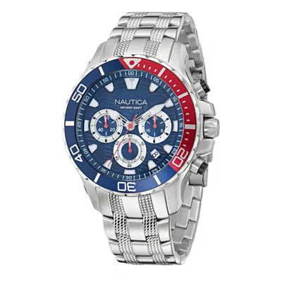 Nautica Mens Nst Chronograph Stainless Steel Watch In Multi