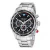 Nautica Mens Nst Stainless Steel Chronograph Watch In Black