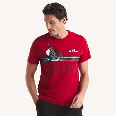Nautica Mens Ocean Challenge Graphic T-shirt In Multi